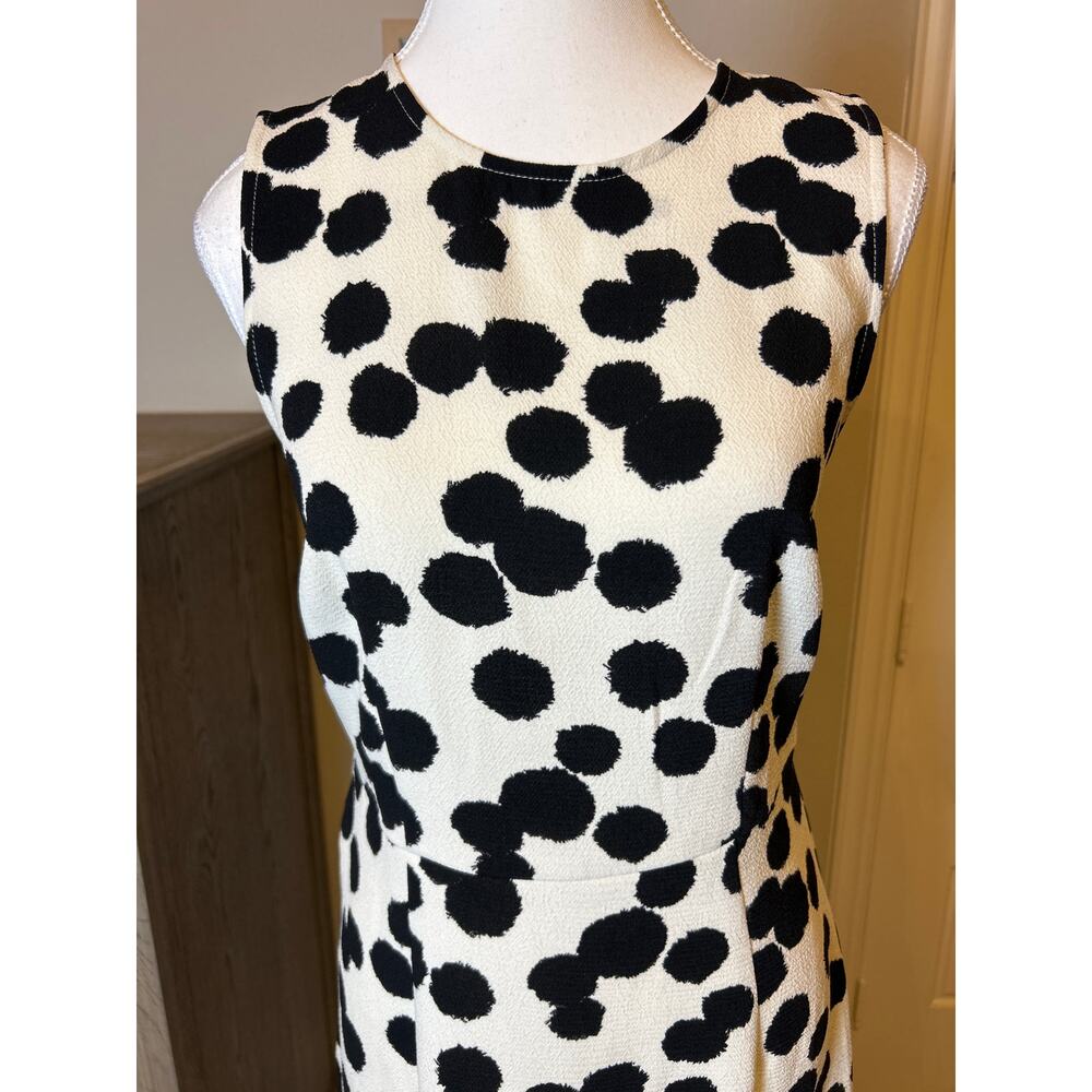 Who What Wear | Black/Cream Drop Waist Polka Dot Dress | Small - Picture 5 of 15